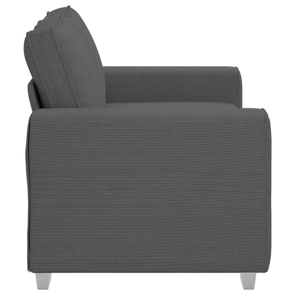 Dunkelgraues Cord Zweisitzer Sofa 160 cm