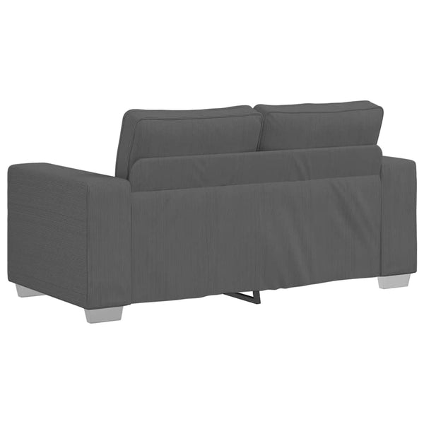 Dunkelgraues Cord Zweisitzer Sofa 160 cm