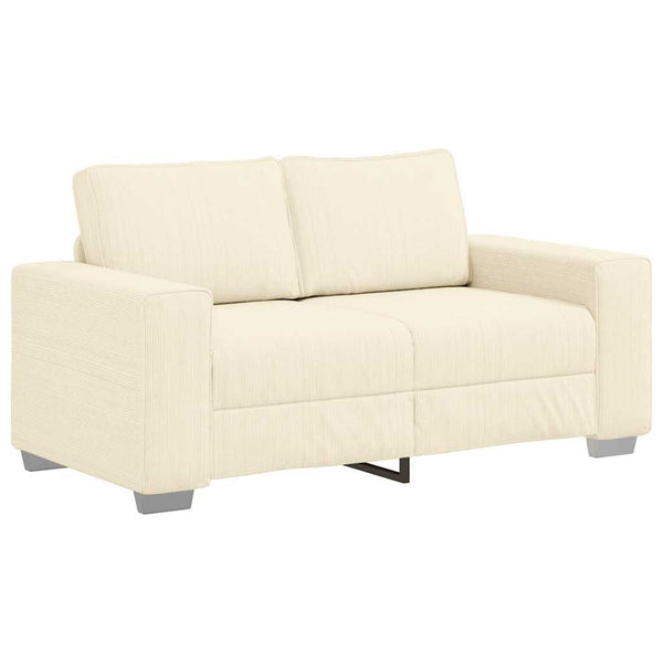 vidaXL Canapé deux places crème 160x77x82 cm velours côtelé