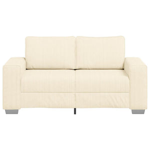 vidaXL Canapé deux places crème 160x77x82 cm velours côtelé