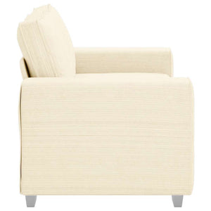 vidaXL Canapé deux places crème 160x77x82 cm velours côtelé