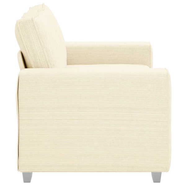 vidaXL Canapé deux places crème 160x77x82 cm velours côtelé