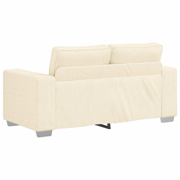 vidaXL Canapé deux places crème 160x77x82 cm velours côtelé