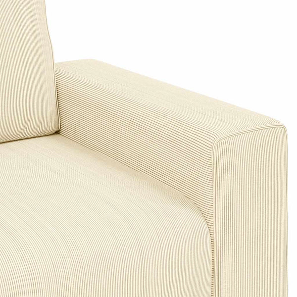 vidaXL Canapé deux places crème 160x77x82 cm velours côtelé