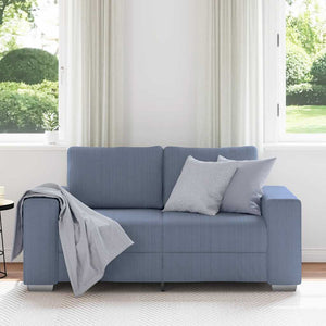 Blaues Cord Zweisitzer Sofa 160 cm