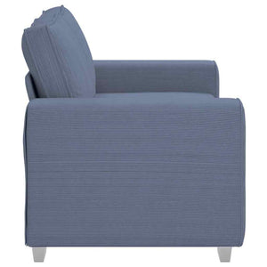 Blaues Cord Zweisitzer Sofa 160 cm