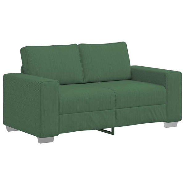 Dunkelgrünes Cord Zweisitzer Sofa 160 cm