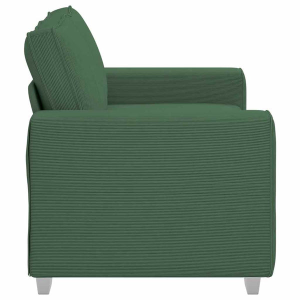 Dunkelgrünes Cord Zweisitzer Sofa 160 cm