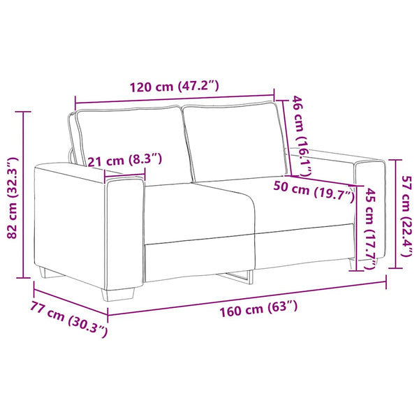 Dunkelgrünes Cord Zweisitzer Sofa 160 cm