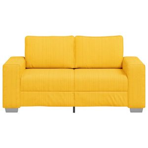 Hellgelbes Cord Zweisitzer Sofa 160 cm