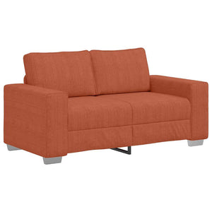 Zweisitzer Sofa Cordstoff Rot Orange