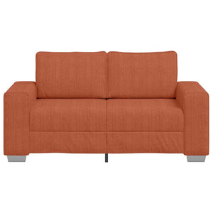 Zweisitzer Sofa Cordstoff Rot Orange