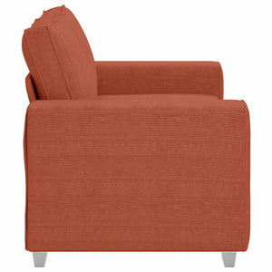 Zweisitzer Sofa Cordstoff Rot Orange