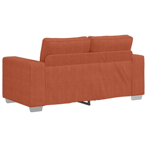 Zweisitzer Sofa Cordstoff Rot Orange