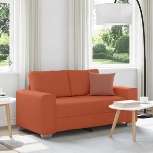 Zweisitzer Sofa Cordstoff Rot Orange