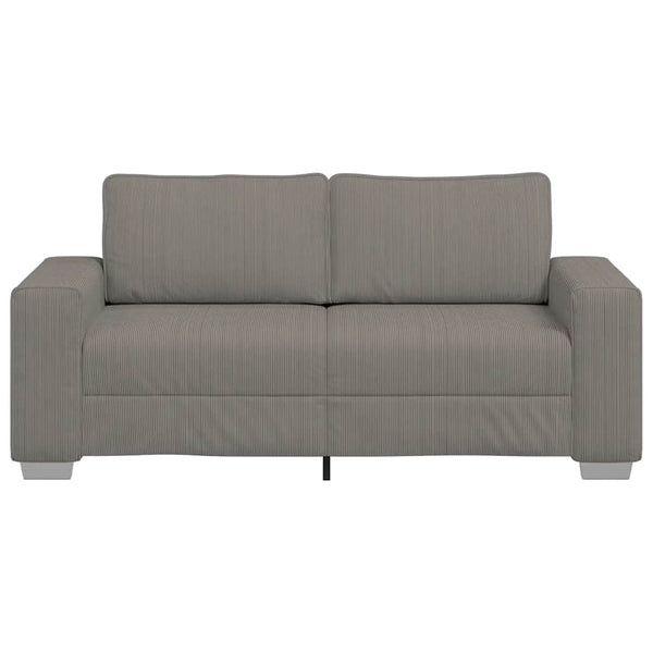 Cord Zweisitzer Sofa Hellgrau 180 cm