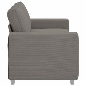 Cord Zweisitzer Sofa Hellgrau 180 cm