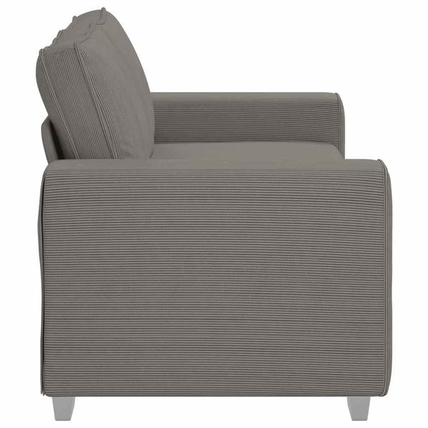 Cord Zweisitzer Sofa Hellgrau 180 cm