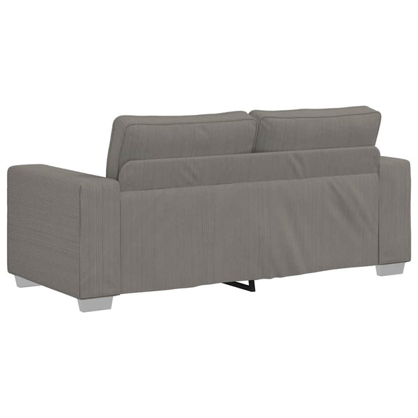 Cord Zweisitzer Sofa Hellgrau 180 cm