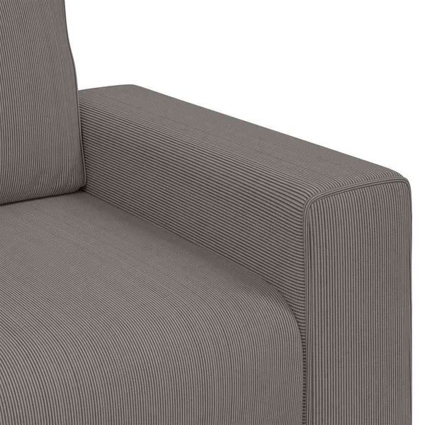 Cord Zweisitzer Sofa Hellgrau 180 cm