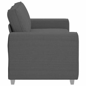 Dunkelgraues Cord Zweisitzer Sofa 180 cm