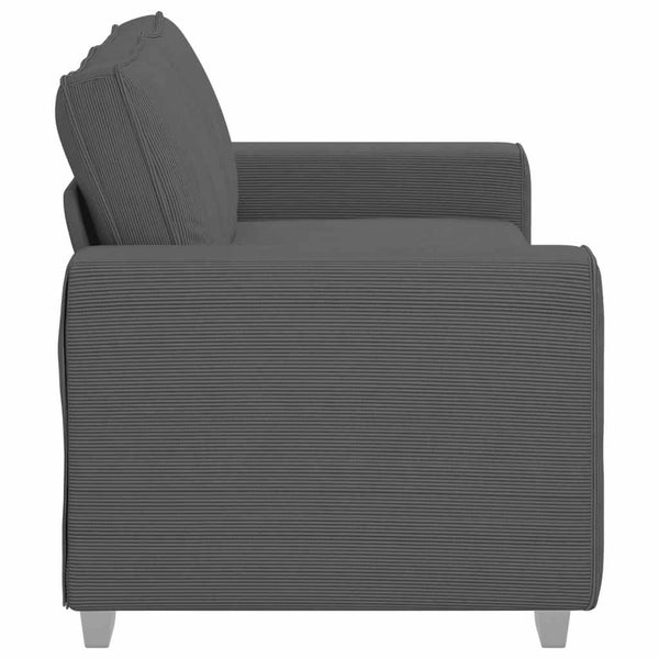 Dunkelgraues Cord Zweisitzer Sofa 180 cm