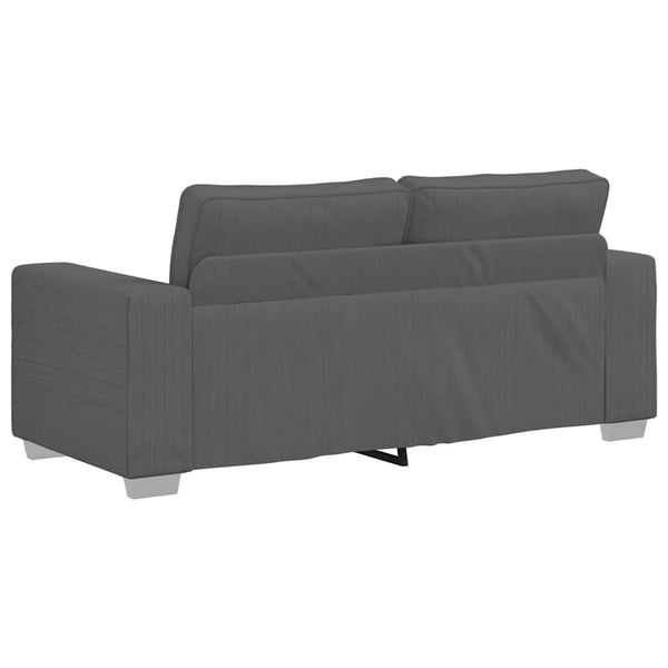 Dunkelgraues Cord Zweisitzer Sofa 180 cm