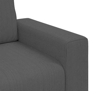 Dunkelgraues Cord Zweisitzer Sofa 180 cm