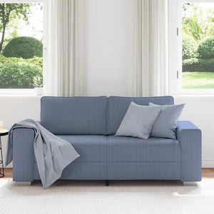 Blaues Cord Zweisitzer Sofa 180 cm