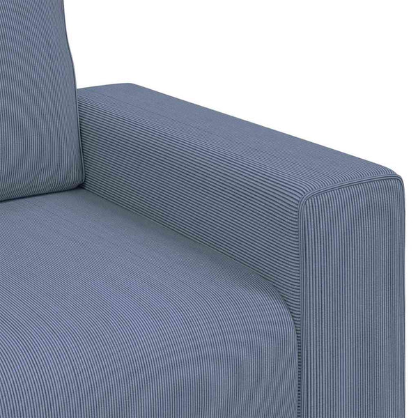 Blaues Cord Zweisitzer Sofa 180 cm