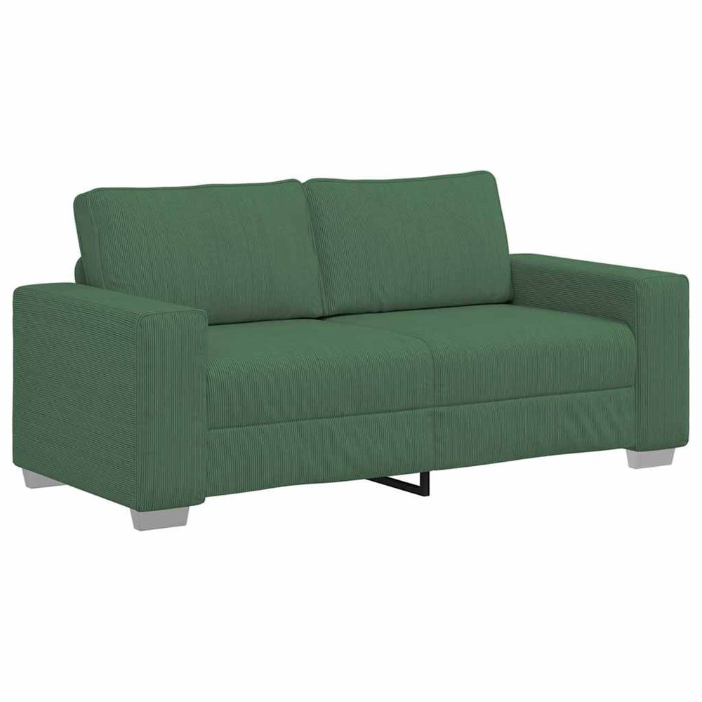 Dunkelgrünes Cord Zweisitzer Sofa 180 cm