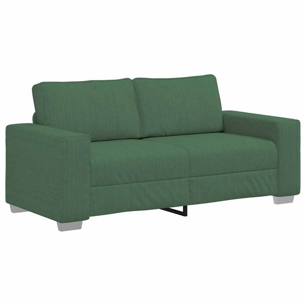 Dunkelgrünes Cord Zweisitzer Sofa 180 cm