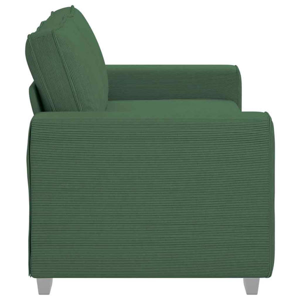 Dunkelgrünes Cord Zweisitzer Sofa 180 cm