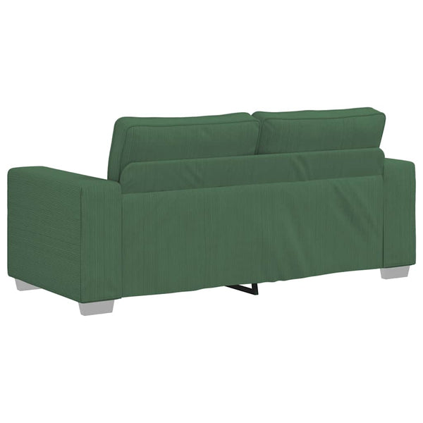 Dunkelgrünes Cord Zweisitzer Sofa 180 cm