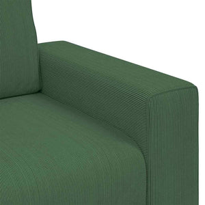Dunkelgrünes Cord Zweisitzer Sofa 180 cm