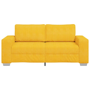 vidaXL Canapé deux places jaune clair 180x77x82 cm en velours côtelé