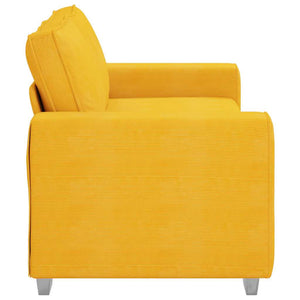 vidaXL Canapé deux places jaune clair 180x77x82 cm en velours côtelé