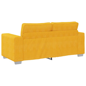 vidaXL Canapé deux places jaune clair 180x77x82 cm en velours côtelé