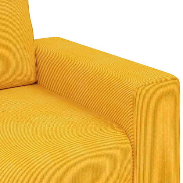 vidaXL Canapé deux places jaune clair 180x77x82 cm en velours côtelé