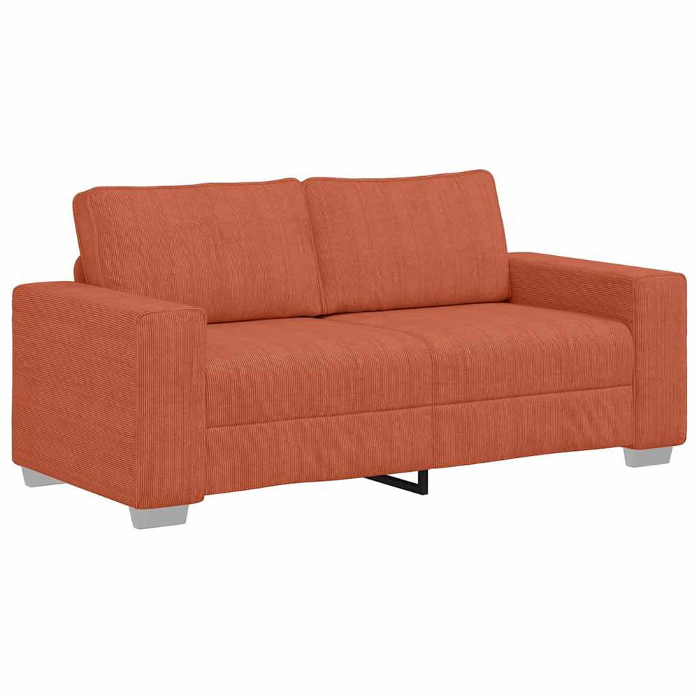 Zweisitzer Sofa Rot Orange Cord