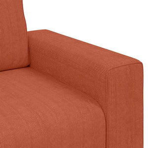 Zweisitzer Sofa Rot Orange Cord