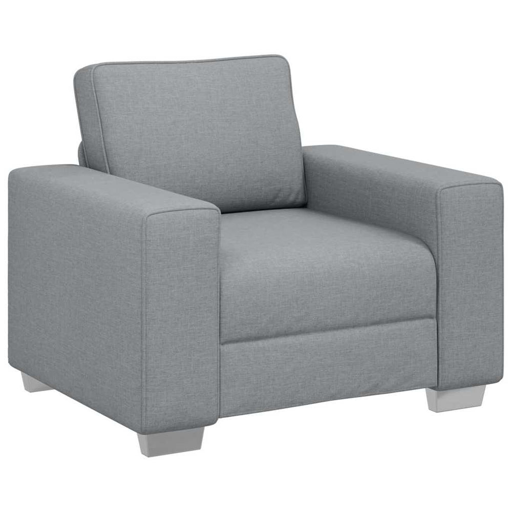 Sofa Sessel Hellgrau Stoff 100 cm