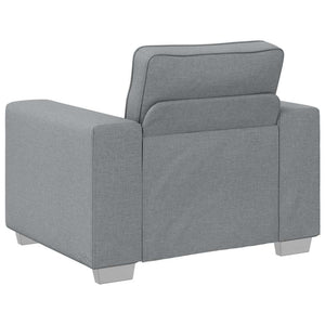 Sofa Sessel Hellgrau Stoff 100 cm