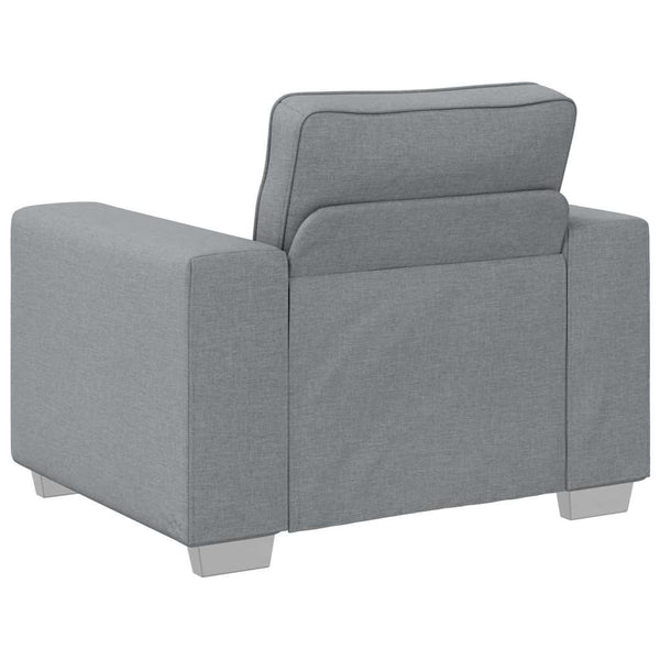 Sofa Sessel Hellgrau Stoff 100 cm