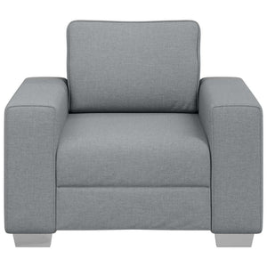 Sofa Sessel Hellgrau Stoff 100 cm