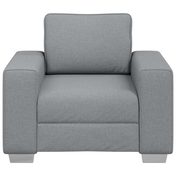 Sofa Sessel Hellgrau Stoff 100 cm