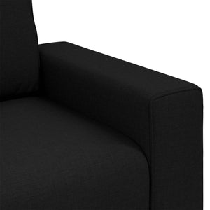 Schwarzer Stoff Sofa-Sessel, 100 cm