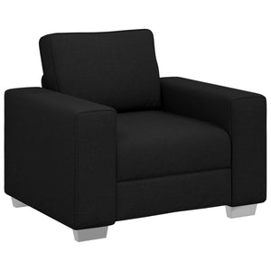 Schwarzer Stoff Sofa-Sessel, 100 cm
