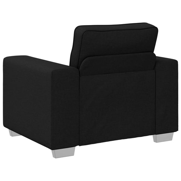 Schwarzer Stoff Sofa-Sessel, 100 cm