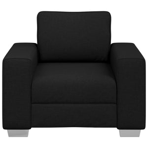 Schwarzer Stoff Sofa-Sessel, 100 cm